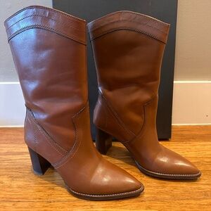 Heeled Cowboy Style Boots - 7.5